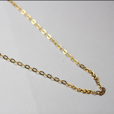 Gold Chain 1 foot Gold Vermeil Style  Chain Necklace, 2*2.5mm Oval Shining Silver Necklace, For Jewelry Making