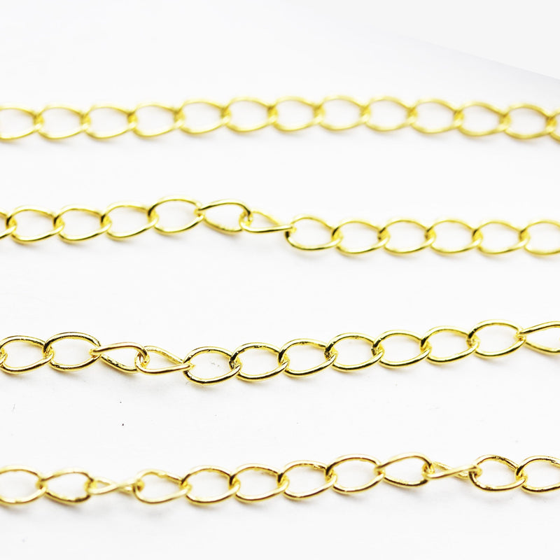 Extender chains Gold Vermeil Style  Extension Chain ,2.65*3.5mm Oval Chain, For Jewelry Making Extension