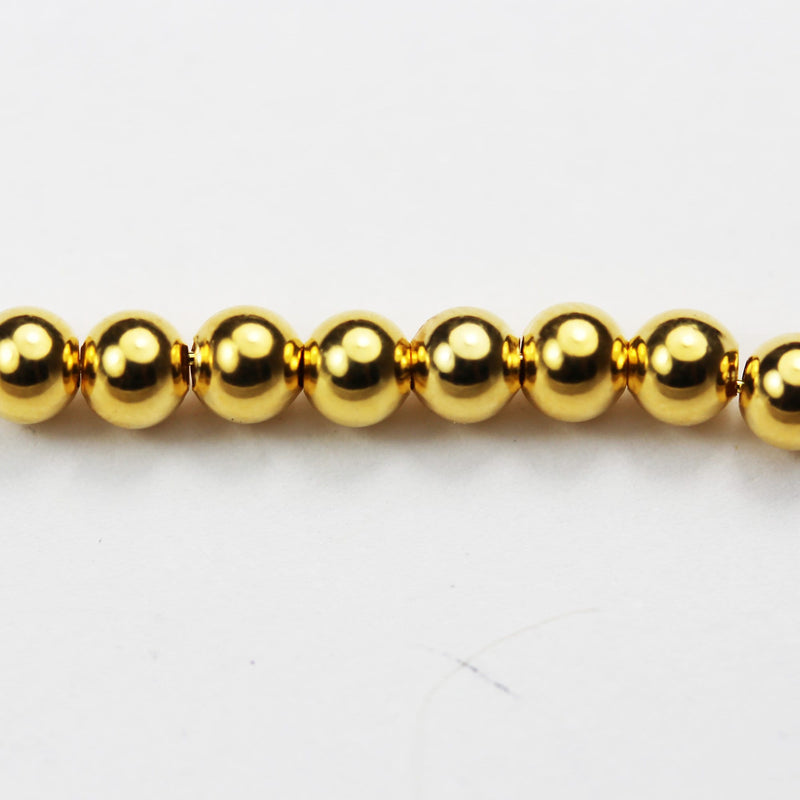 Gold Vermeil Style 20pcs 4mm 24k gold on 925s.silver Jewellery findings Ball Beads ,hole1mm