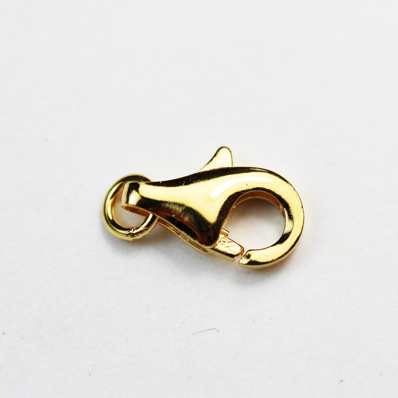 Lobster clasp 4pcs 9*5mm Jewellery findings Lobster Clasp,Gold Vermeil Style with 4mm ring