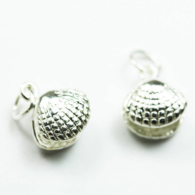 Charms 1pc 925 Sterling Silver Jewellery findings Shell Charm Beads , 11*12mm shell