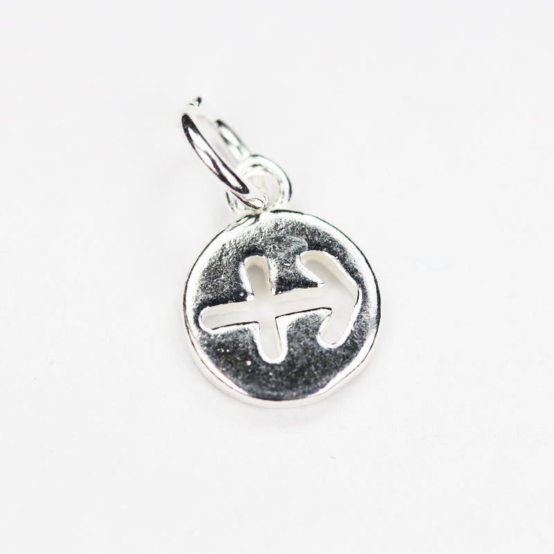 Charms 1pc Constellation,Zodiac Charm, 925 Sterling Silver Jewellery findings Charm Beads ,10mm Button charm