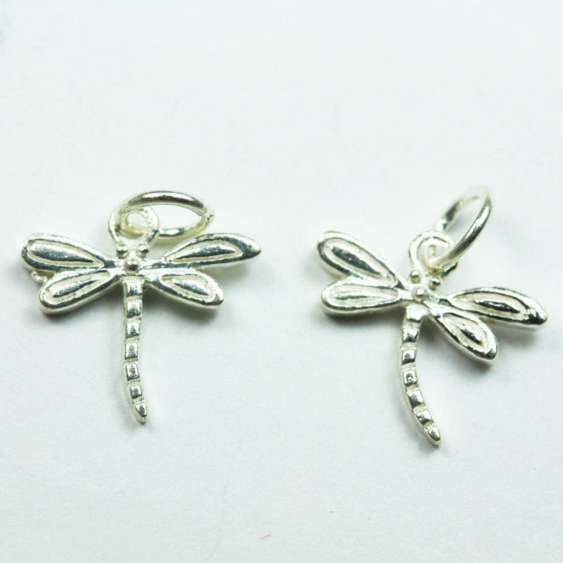 Charms 3pcs 925 Sterling Silver Jewellery findings Charm Beads , Dragonfly charm, 13*12mm