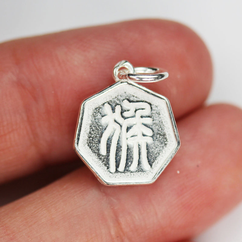 Charm 1pc Chinese Zodiac Charm, 925 Sterling Silver Jewellery findings Charm Beads ,12mm Button charm