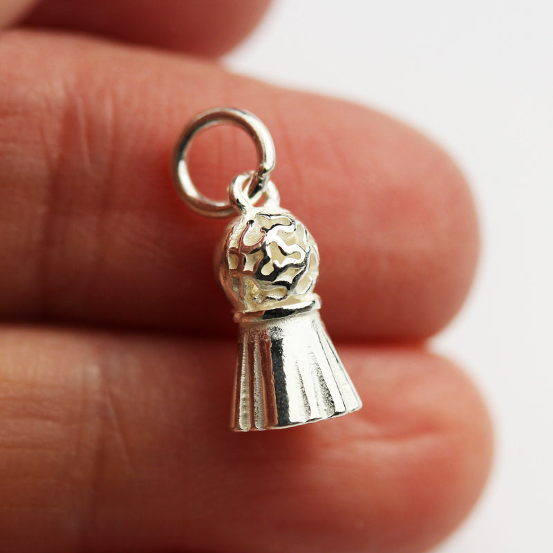 Silver Charm 2pcs 925 Sterling Silver Jewellery Charm findings, Tassel Charm, Earring Drop , 12*7mm,Closed Jump Ring 6mm