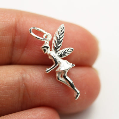 Jewelry charms 1pc 925 Sterling Silver Jewellery findings Charm Beads ,Fairy charm, 19*7mm