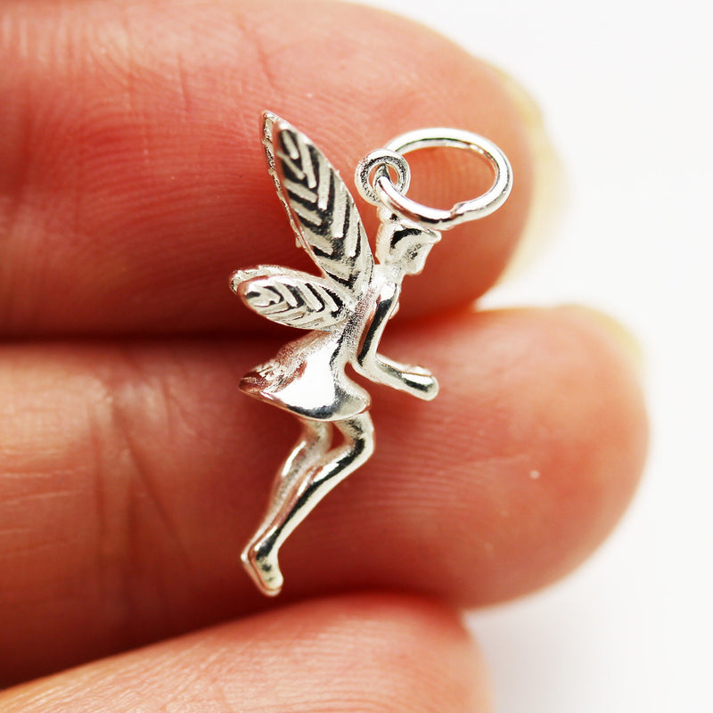 Jewelry charms 1pc 925 Sterling Silver Jewellery findings Charm Beads ,Fairy charm, 19*7mm