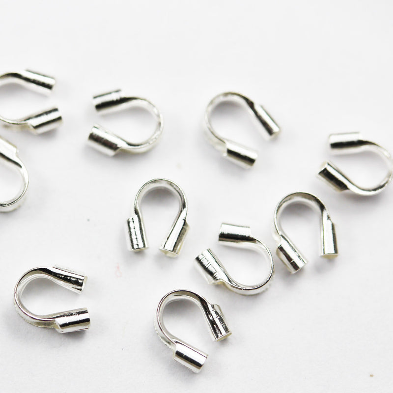 Wire Guardian and Protectors 10pcs 1mm 925 Sterling Silver Jewellery Findings , 5x5mm tube, 1mm inside diameter