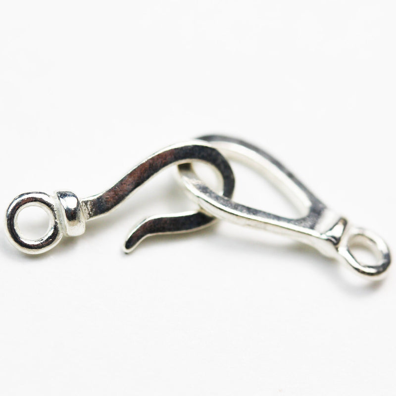 Hook clasp 2sets 925 sterling silver Jewellery finding Clasp,S-hook, total length 25mm, 6mm width