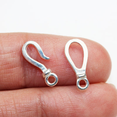 Hook clasp 2sets 925 sterling silver Jewellery finding Clasp,S-hook, total length 25mm, 6mm width