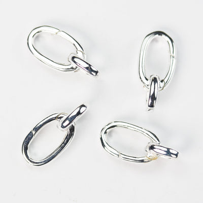 1pc 925 Sterling silver Jewellery findings Lobster claw Clasp,14*8.5mm with 8mm Closed Ring