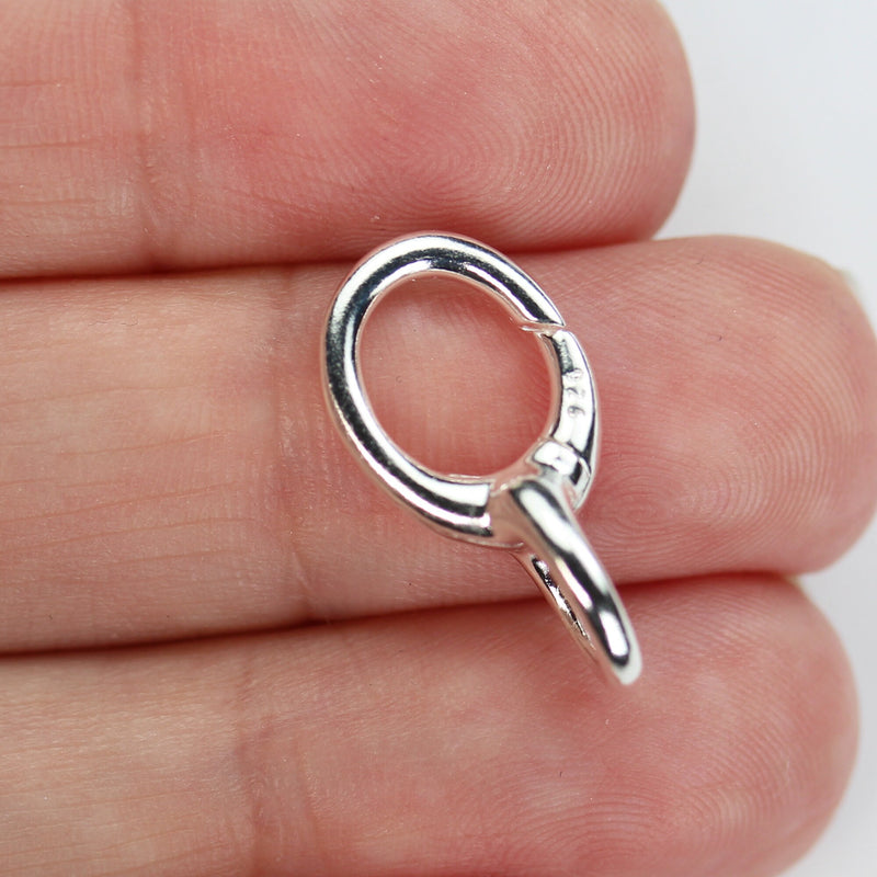 1pcs 925 Sterling silver Jewellery findings Lobster claw Clasp,23*11mm, 2mm thickness