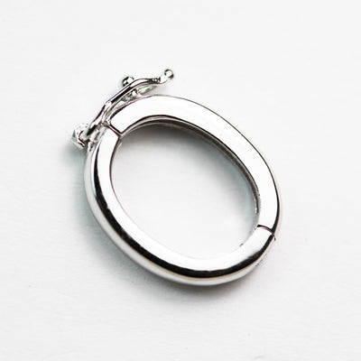 Ring Clasp 1PC 925 Sterling silver Jewellery findings Open Ring Clasps ,15*12mm Oval