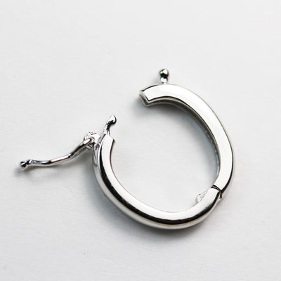 Ring Clasp 1PC 925 Sterling silver Jewellery findings Open Ring Clasps ,15*12mm Oval