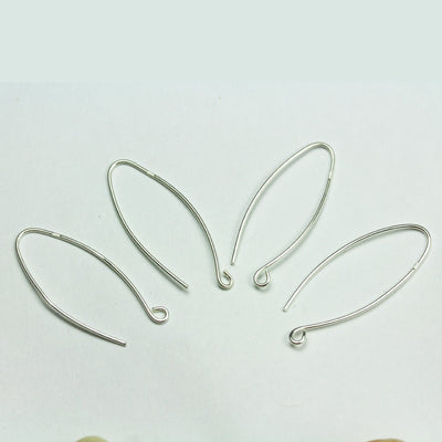 Arc 30mm 4pcs Earring Hook,925 Sterling SilverJewellery Findings Earwire , 30mm long,14mm wide, 20Gauge