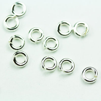 Silver jump ring 60pcs 4mm 22gauge 925 Sterling silver Jewellery findings Jump ring