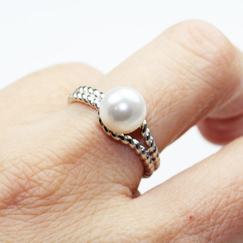 Ring Mounting 1pc adjustable 925 Sterling Silver Jewellery findings Ring Setting,for half drilled Beads