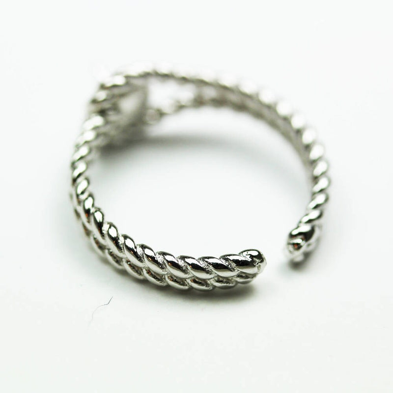 Ring Mounting 1pc adjustable 925 Sterling Silver Jewellery findings Ring Setting,for half drilled Beads