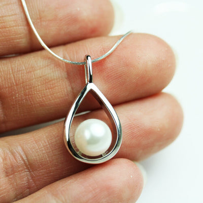 Pendent setting 1pc 925 Sterling silver Jewellery Findings, 24*13mm, setting for half drilled beads