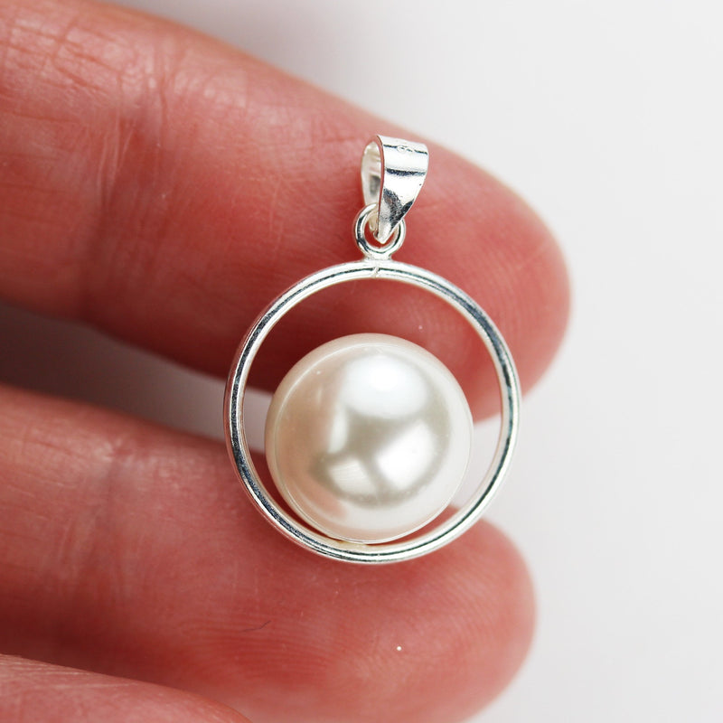 Pendent setting 1pc/5pcs 925 Sterling silver Jewellery Findings Bail, 15mm Circle,setting for half drilled beads