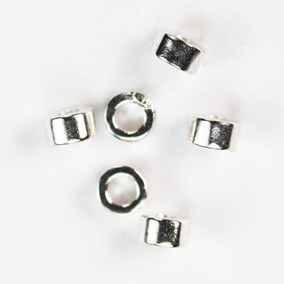 20pcs 3.5MM 925 sterling silver Jewellery Findings Rondelle Spacers,3.5mm diameter, 2mm thick, hole 1.5mm