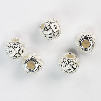 Spacer Beads 2pcs  8.5mm 925 Sterling Silver Jewellery findings  Rondelle Beads ,8.5mm Diameter, Big hole 3mm