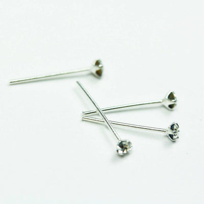 Nose Stud Nose Ring Nose Piercing  20pcs 1.5/2.0mm 925 Sterling silver Body Jewelry,Nose Jewelry with Rhinestone,9-11mm pin