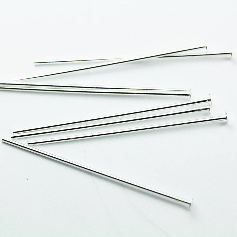 Headpins 20pcs 20mm 22guage 925 Sterling Silver Jewellery findings Head Pin, Head about 2mm