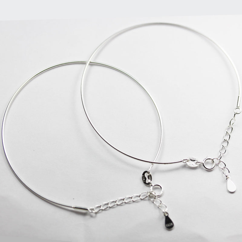 Silver Bracelet, Easy Making Bracelet 925 Sterling Silver Adjustable Bangle ,With Open Screw, Charm Bracelet ,0.95mm Wire, 7-8.5 inches