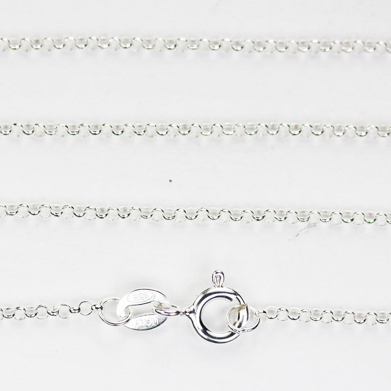 Chain Necklaces 1pc/5pcs 16/18" 925 Sterling Silver Rolo Chain Jewellery Necklace, 1.5 mm chain, 5mm Ring clasp