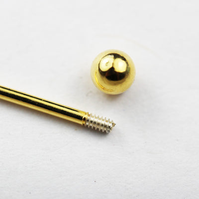 Pendant Connector 2pcs 24K Gold Vermeil/925 Sterling Silver Eye Pin with Open Screw Ball for Beads Pendant, 0.95mm *20mm Pin