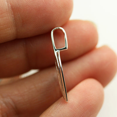 Glue on Bails 1pc 24x9mm 925 Sterling Silver Glue-on Flat Pad Bails Jewellery findings