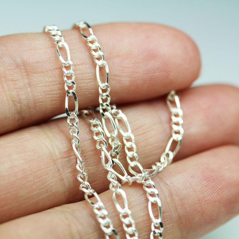 1foot/5feet 925 Sterling Silver Flat Shinning Jewellery Chain, Unfinished Chain, 2.5mm chain