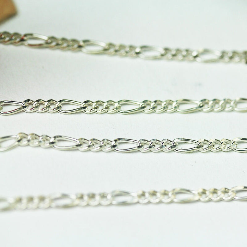 1foot/5feet 925 Sterling Silver Flat Shinning Jewellery Chain, Unfinished Chain, 2.5mm chain