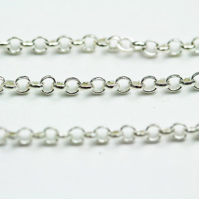 Necklace Chain Silver Chain 1foot /5 feet 925 Sterling Silver Jewellery Chain, 925 Silver Chain Necklace, 2.5mm circle chain