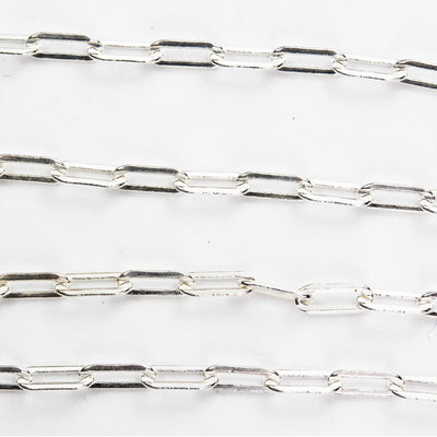 PaperClip  Chain 1/5 feet 925 Sterling Silver  , 6*2.5mm Oval Silver Chain, For Jewelry Making