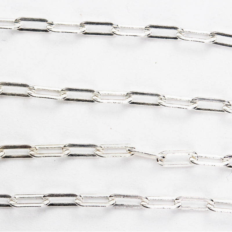 PaperClip  Chain 1/5 feet 925 Sterling Silver  , 6*2.5mm Oval Silver Chain, For Jewelry Making