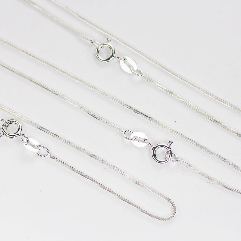 Chain Necklaces 1pc/5pcs 16/18" 925 Sterling Silver Curb Chain Jewellery Necklace, 1.1 mm chain, 5mm Ring clasp