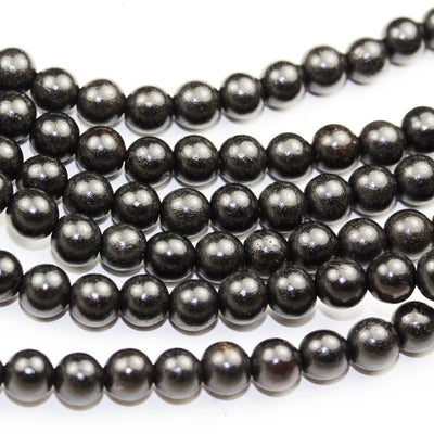 108 beads, 8mm Natural Black Sandalwood Mala Prayer Beads Necklace/Bracelet Strand, One full strand