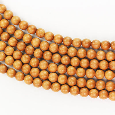 108pcs Natural Sandalwood Mala Prayer Beads Necklace/Bracelet Strand, One full strand,8mm Round