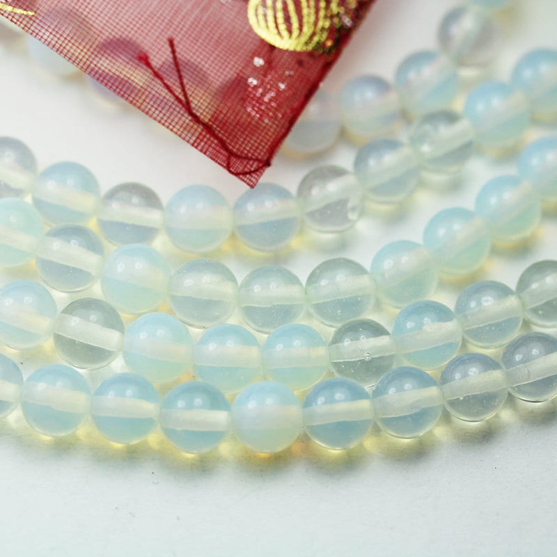 White Opalite,  4mm Round Gemstone Beads, One Full strand Beads,16", about 100beads