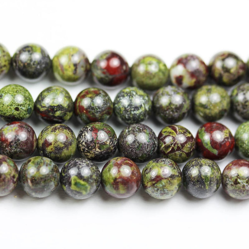 Dragon Blood Jasper,8mm One full strand Round Gemstone Beads,16inch, about50 beads, 1mm hole