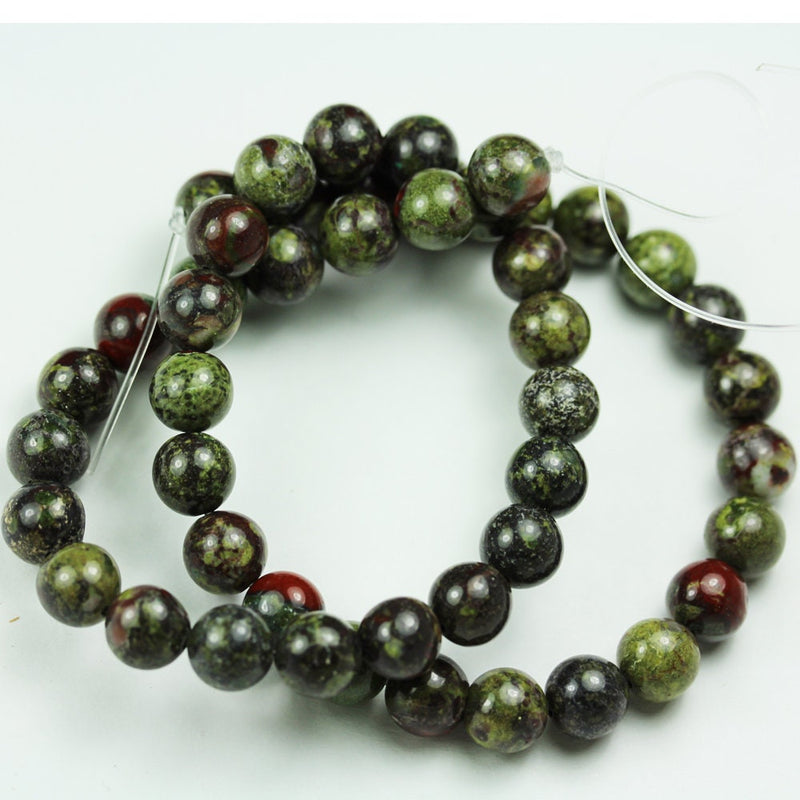 Dragon Blood Jasper,8mm One full strand Round Gemstone Beads,16inch, about50 beads, 1mm hole