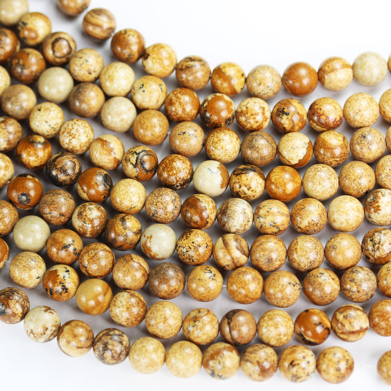 Picture Jasper, 8mm One full strand Gemstone Beads, Round Shape beads,15.5inch, about50 beads