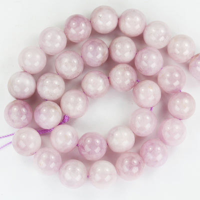 Natural Kunzite, 10mm Round Gemstone Strand, 15.5inch , about 40 beads ,1mm hole