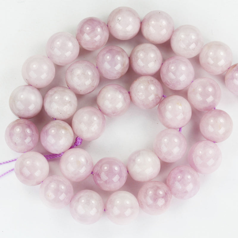 Natural Kunzite, 10mm Round Gemstone Strand, 15.5inch , about 40 beads ,1mm hole