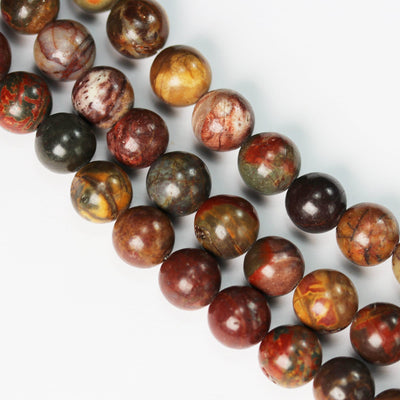 Picasso Jasper,6mm Round Natural Gemstone Beads, One full strand,Red creek jasper,15.5inch, about60 beads