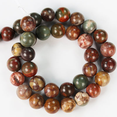 Picasso Jasper,6mm Round Natural Gemstone Beads, One full strand,Red creek jasper,15.5inch, about60 beads