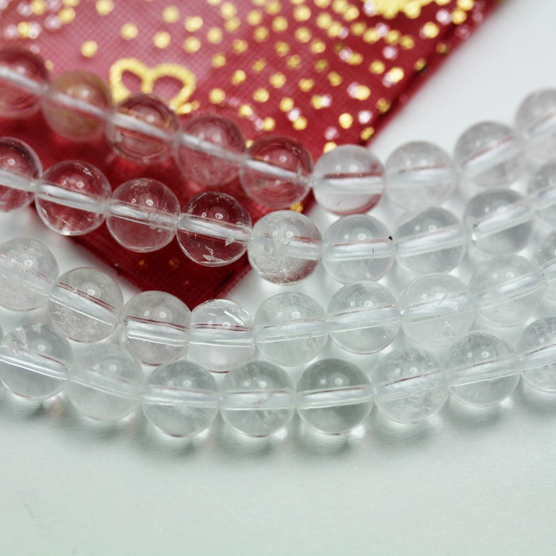 Clear Quartz, 4mm Round Gemstone, One full strand ,hole 0.6mm,16"