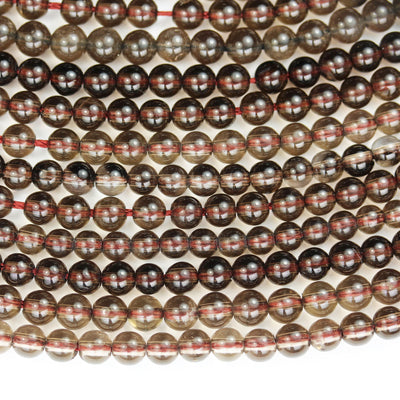 Smoky Quartz, 4mm Round Gemstone Strand ,One full strand ,Smokey color, hole 0.6mm, about 100beads